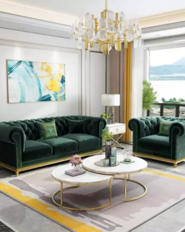High Profile Sofa with Ottoman Comfort Zone