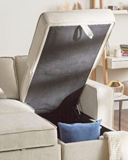 3-Seater Fabric Reversible Corner Sofa Cum Bed with Storage