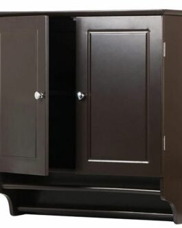 Wall Mounted Brown Storage Cabinet Comfort Zone