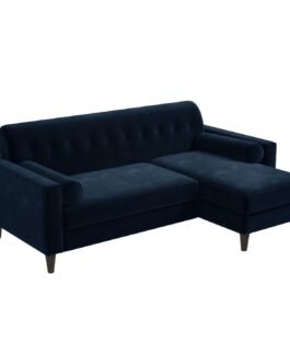 Velvet 3 Seater L Shaped Sofa Comfort Zone