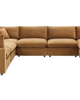 Fabric Upholstered Sectional Sofa Comfort Zone