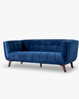 Flared Arm Tufted Velvet 3 Seater Sofa Comfort Zone