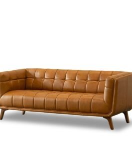 Ardrie PVC Faux Leather Flared Arm Sofa Comfort Zone