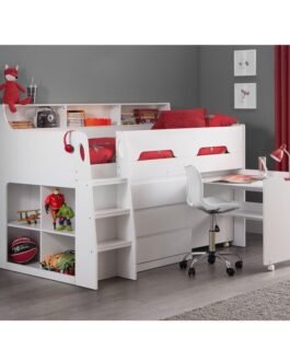 Single Mid Sleeper Bed with Shelf and Desk Comfort Zone