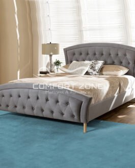 Fabric Curved Tufted Bed Comfort Zone