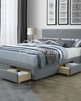 Grey Upholstered Storage Bed Comfort Zone