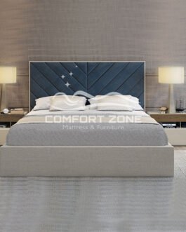 Cross Lines Tufted Headboard Bed Comfort Zone