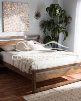 Brown Wood Platform Bed Comfort Zone