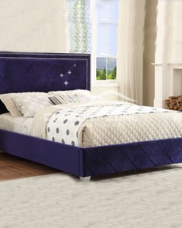 Velvet Upholstered Platform Bed Comfort Zone