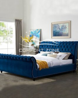 Tufted Upholstered Sleigh Bed Comfort Zone