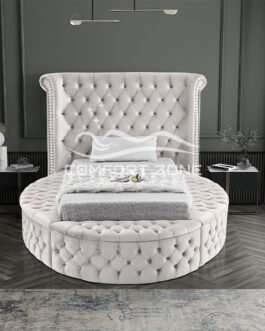 Eman Tufted Round Storage Bed Comfort Zone