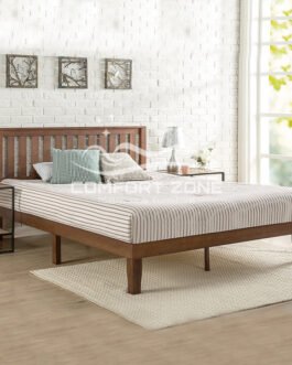 Espresso Solid Wood Plat Form Bed Comfort Zone