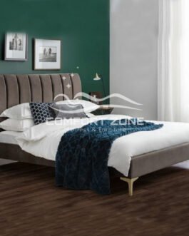 Velvet Upholstered Vertical Tufted Bed Comfort Zone