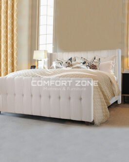 Fabric Upholstered Button Tufted Bed Comfort Zone