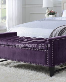 Velvet Tufted Storage Bench Comfort Zone