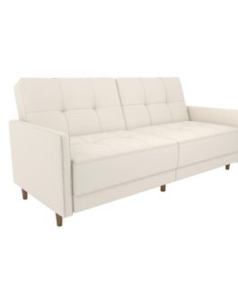 Benitez Twin Faux Leather Tufted Back Sofa Comfort Zone