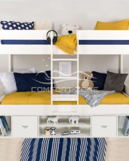 Single Bunk Bed with Drawers and Shelves Comfort Zone