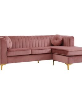 Khansa Wide Velvet Modular Sofa & Chaise