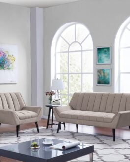 Mid-Century Modern Sofa and Arm Chair Set Comfort Zone