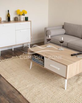4 Legs Coffee Table with Storage Comfort Zone