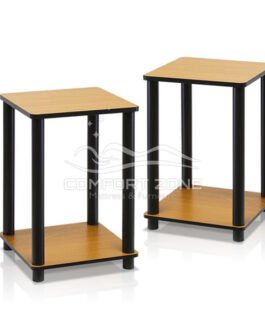 Set of 2 Wooden End Tables Comfort Zone