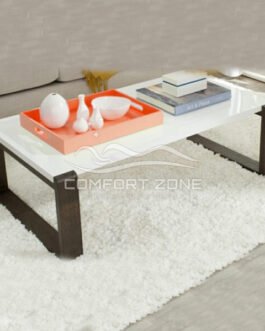 Modern White/Brown Coffee Table Comfort Zone