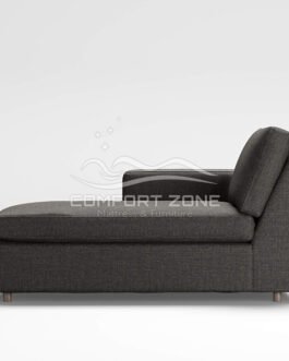 Left Arm Fabric Chaise Lounge Comfort Zone