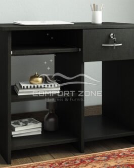 Wooden Black Computer Desk Comfort Zone