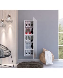 Wall Mounted Shoe Rack with Mirror Comfort Zone