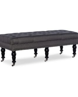 Dark Grey Tufted Bench Comfort Zone