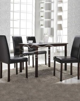 Faux Leather 5-Piece Dining Set Comfort Zone