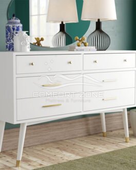 6 Drawer Dresser in White Comfort Zone
