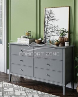 6 Drawer Dresser in Grey Comfort Zone