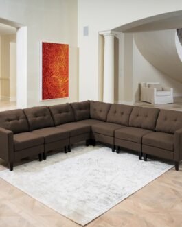 Mid Century Modern 7-piece Sectional Sofa Set Comfort Zone