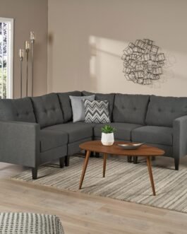 Emmie Mid-century Modern 5-piece Sectional Sofa Set Comfort Zone