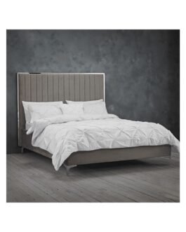 King Size Bed Frame with Mirrored Headboard Trim Comfort Zone