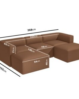 Large 4 Seater Modular U-Shaped Sofa Comfort Zone