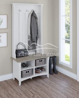 Hall Tree with Bench and Shoe Storage Comfort Zone