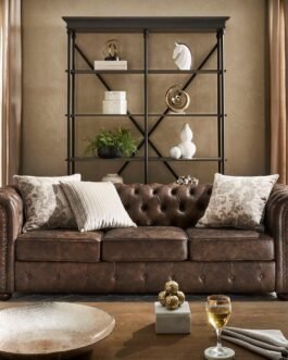 Tufted Scroll Arm Chesterfield Sofa Comfort Zone