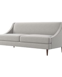 Armless 3 Seater Sofa in Woven Grey Fabric  Comfort Zone