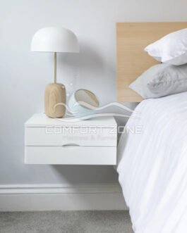 Wall Mounted White Night Stand Comfort Zone