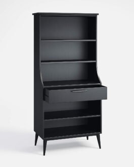 Olivier Black Bookcase Comfort Zone