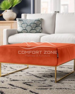 Square Standard Velvet Ottoman Comfort Zone