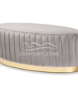 Velvet Oval Ottoman Comfort Zone