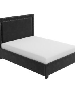 Dark Grey Velvet King Size Ottoman Bed Comfort Zone