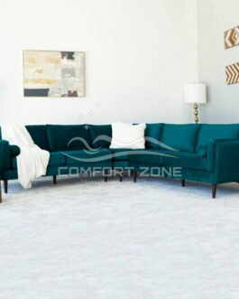 Symmetrical Corner Velvet Sectional Sofa