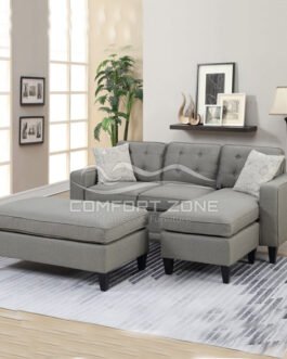 Howa Wide Sectional with Ottoman ComfortZone
