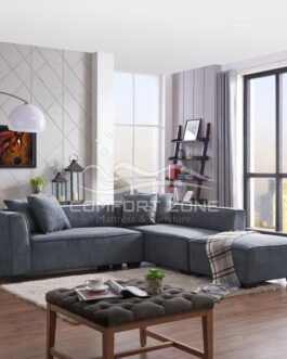 L shaped Sectional sofa with ottoman – ComfortZone