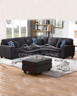 Woven 6Pc Modular Sectional Sofa with Ottoman Comfort Zone