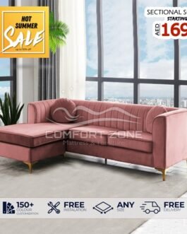 Khansa Wide Velvet Modular Sofa & Chaise